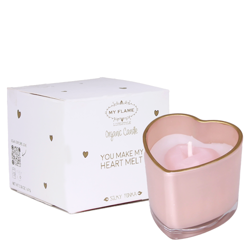 Mini pakket geurkaars - You make my heart melt*