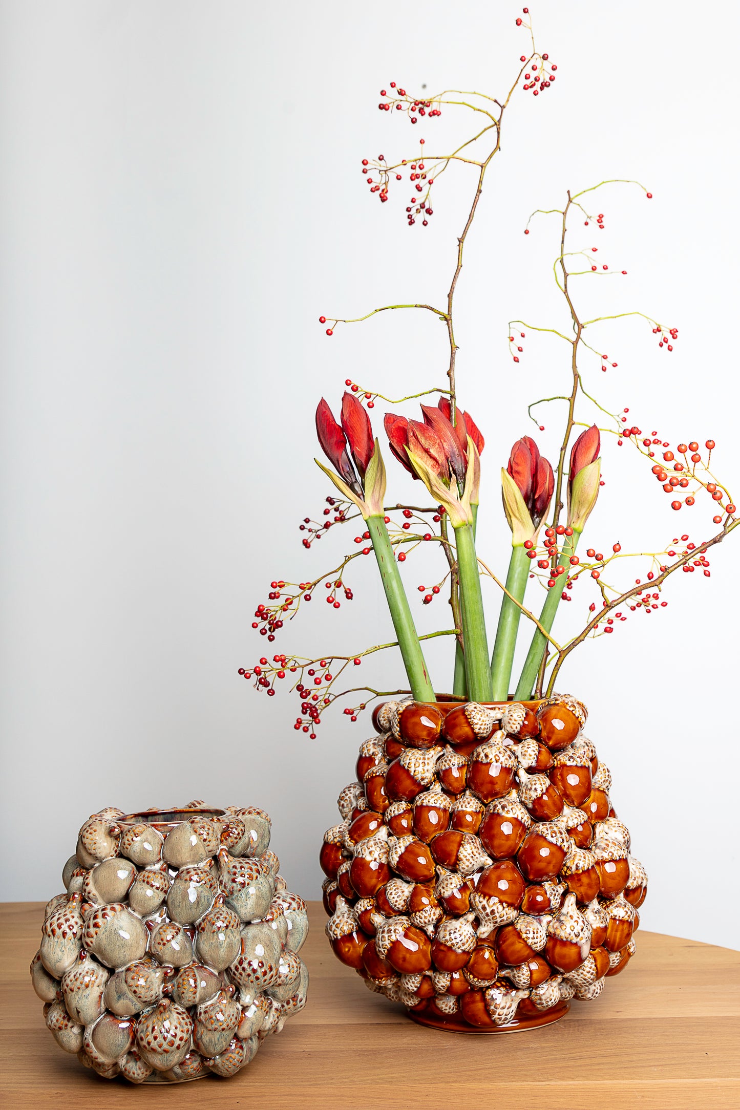 Eikel keramieken pot