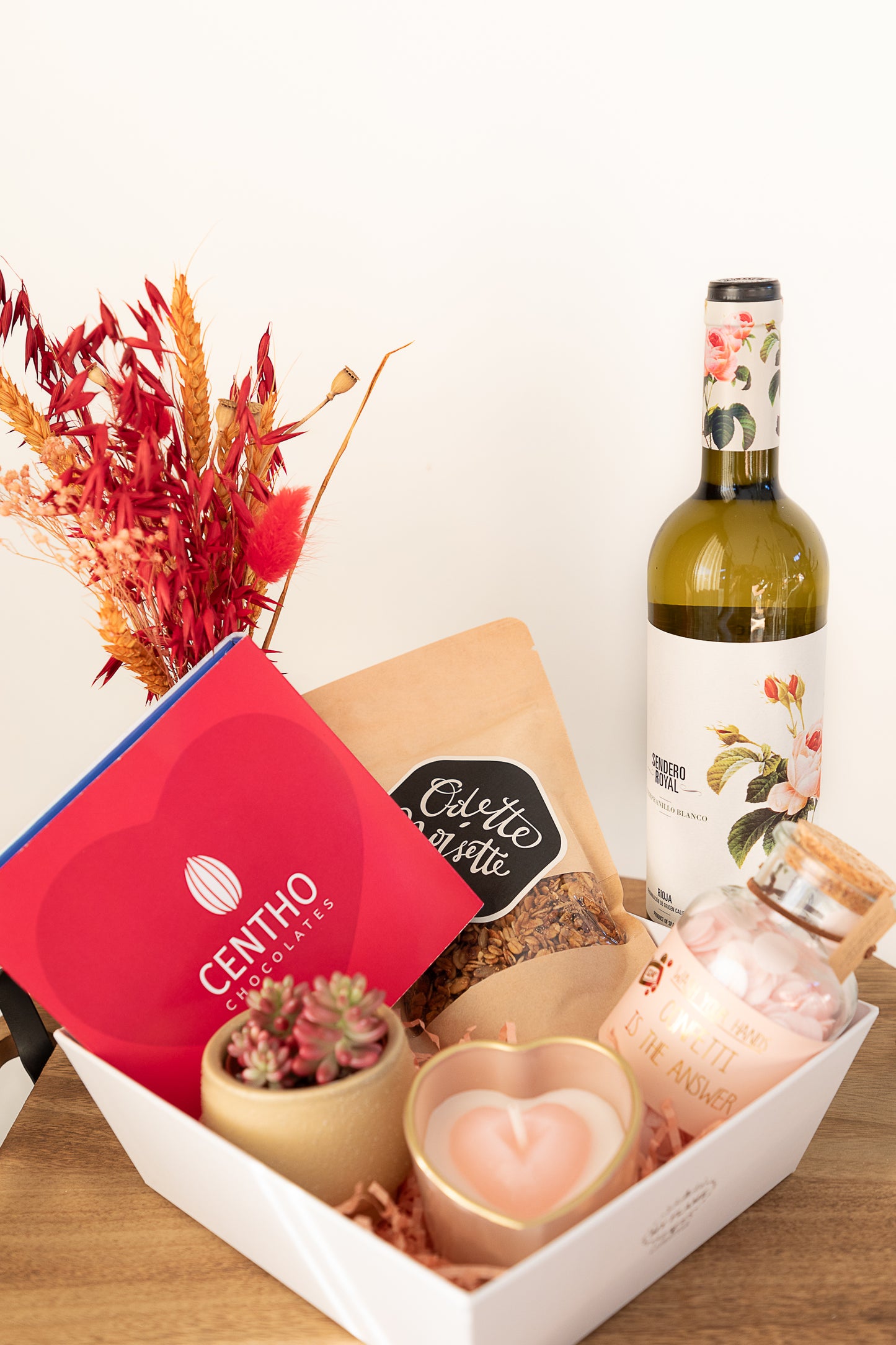 Geschenkpakket Valentijn (wijn - klein)*