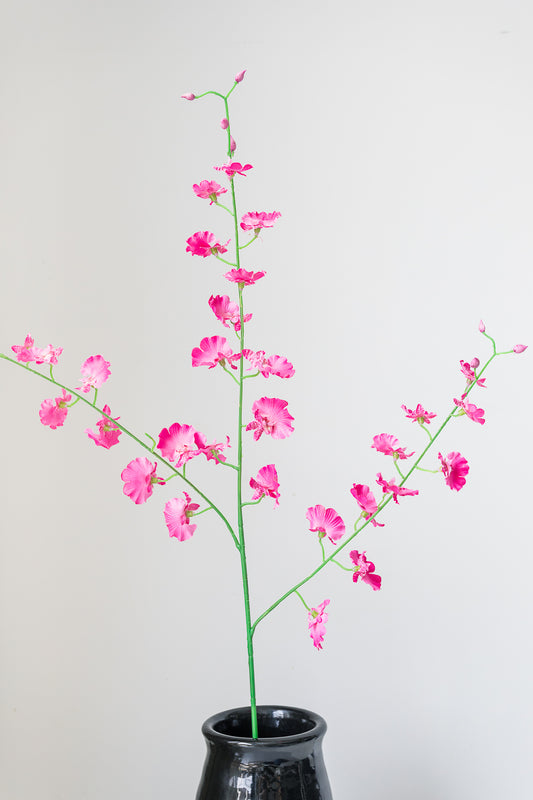 Zijden steel met fuchsia bloem