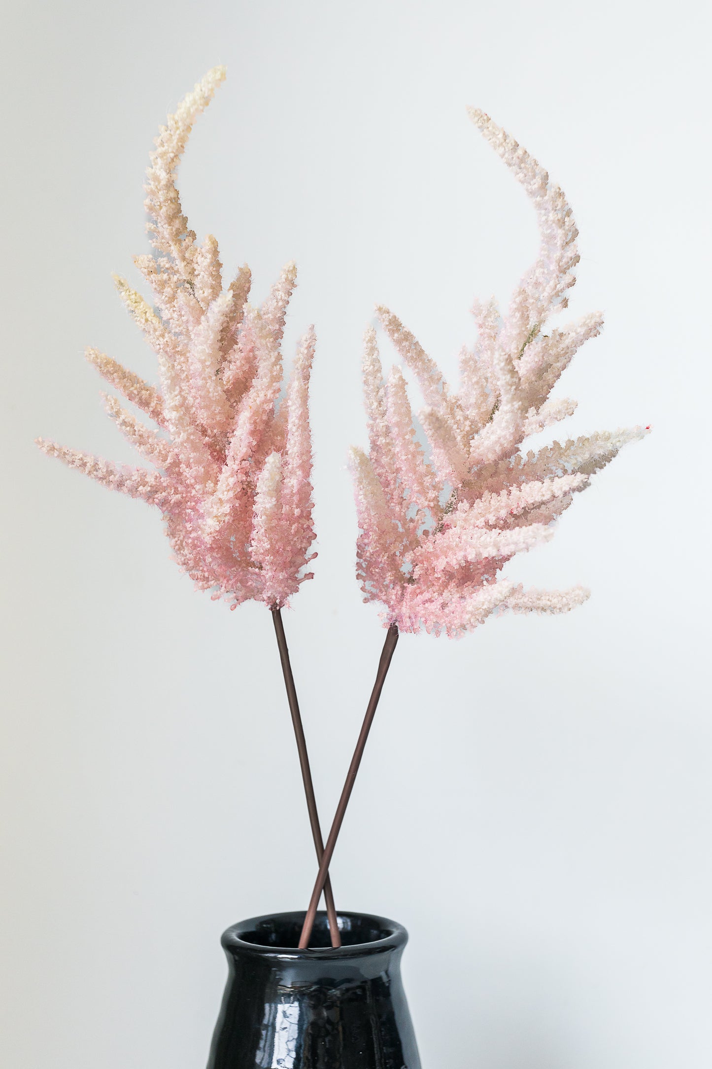 Zijden steel wit/rose