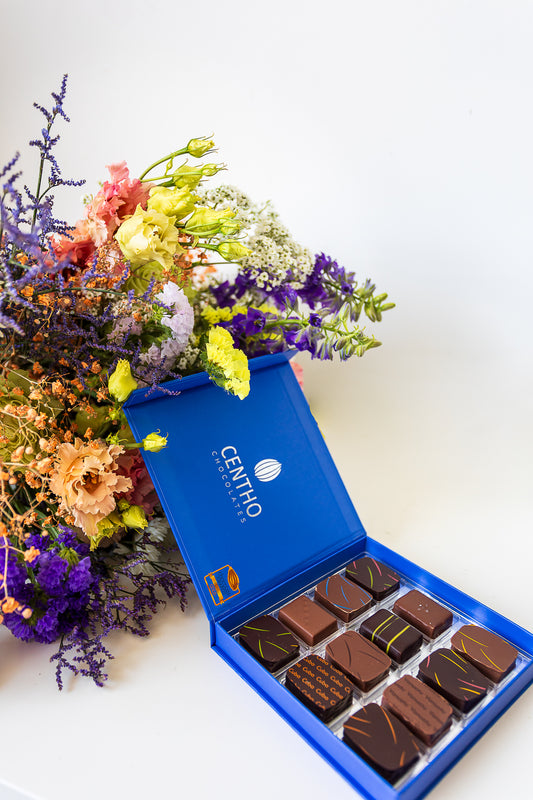 Geschenkpakket Centho chocolade + Boeket Flower Lady*